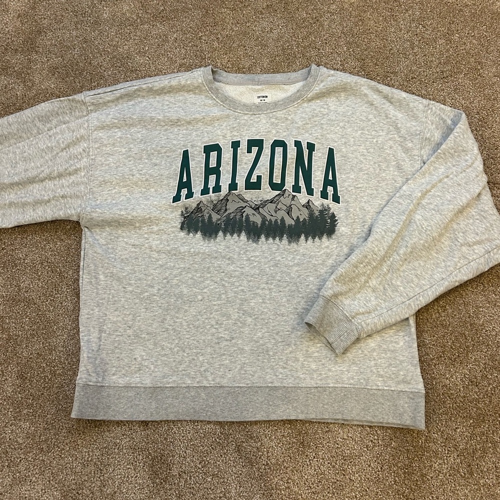 Cotton On Gray Arizona Graphic Crewneck